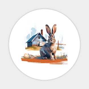 Farm Rabbit Magnet